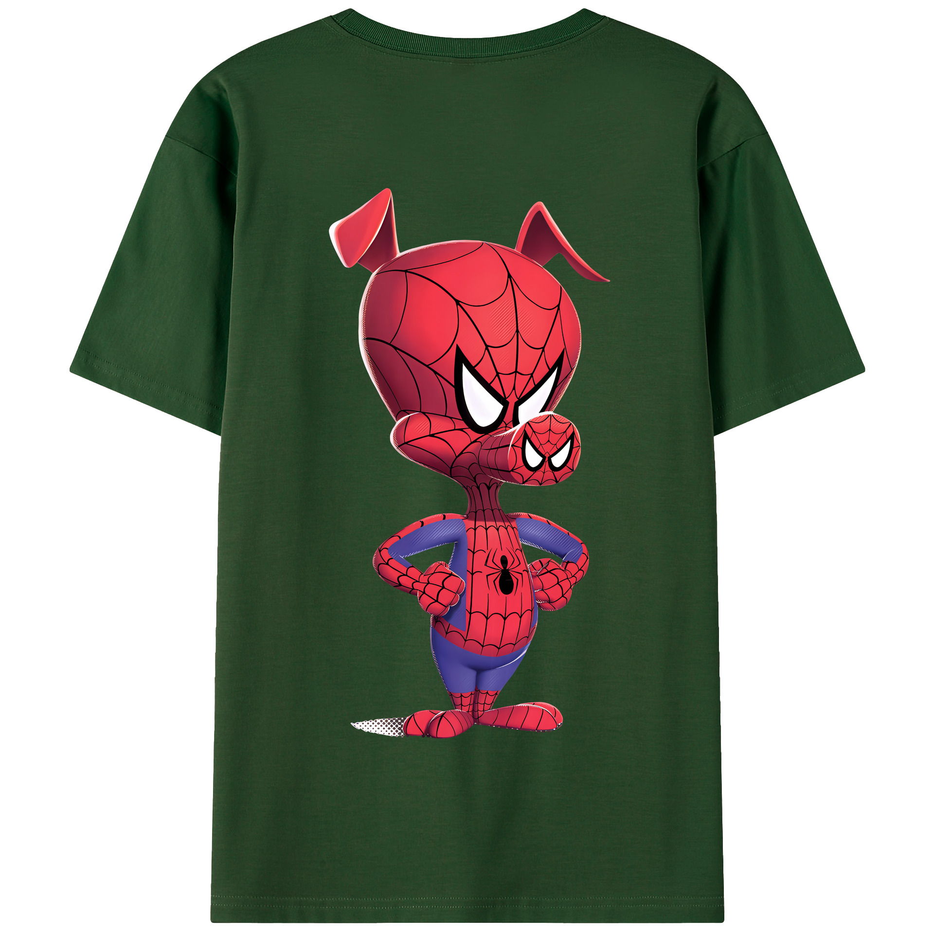 （画像用） Spider Man スパイダーマン 綿100％半袖Tシャツ（背面プリント）